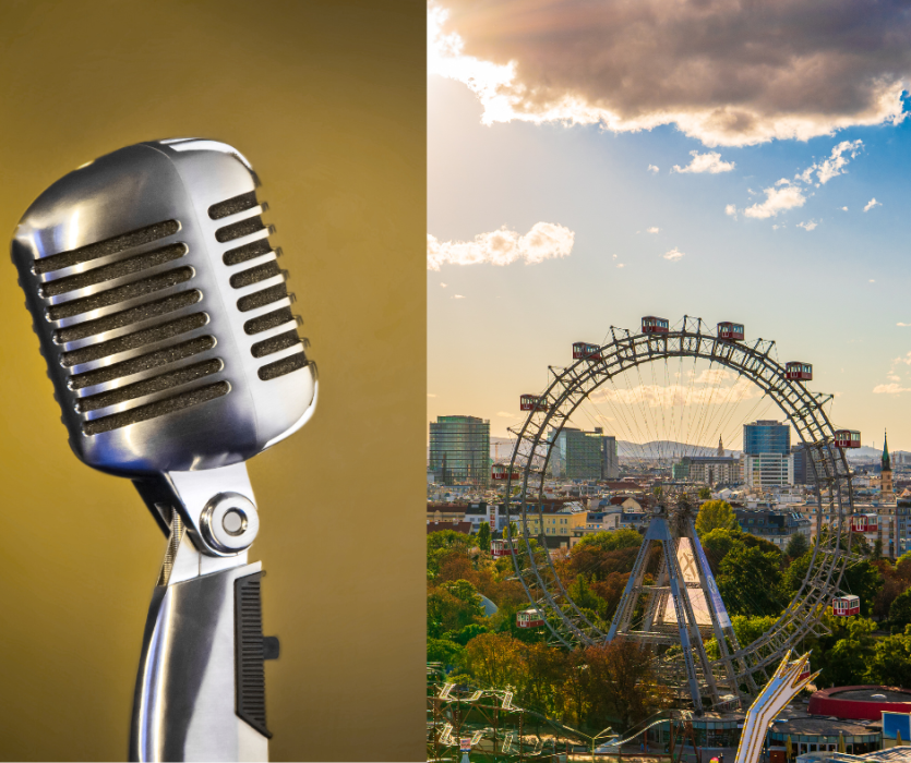 Mikrophon und Wiener Riesenrad
